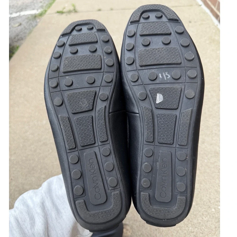 Calvin Klein Mens Oliver Black Textile Driving Loafers CMOLIVER3-R Size 10.5